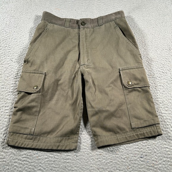 VINTAGE Paul Boye Military Cargo Shorts Men 26 Green French Pockets Sete 1985 - Picture 1 of 9